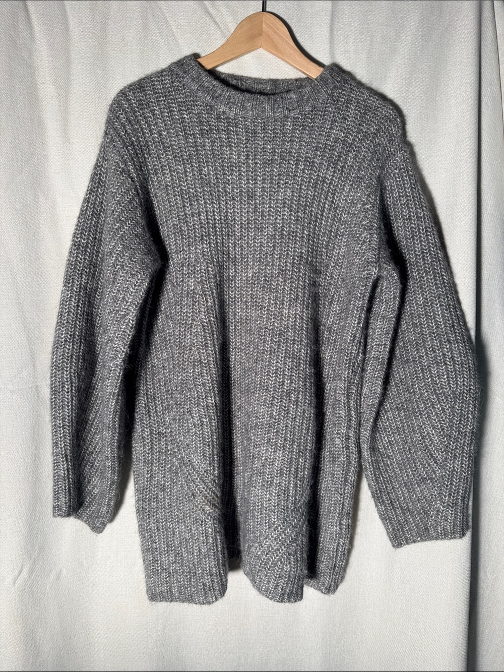Hatch Gray Ribbed Crewneck Sweater